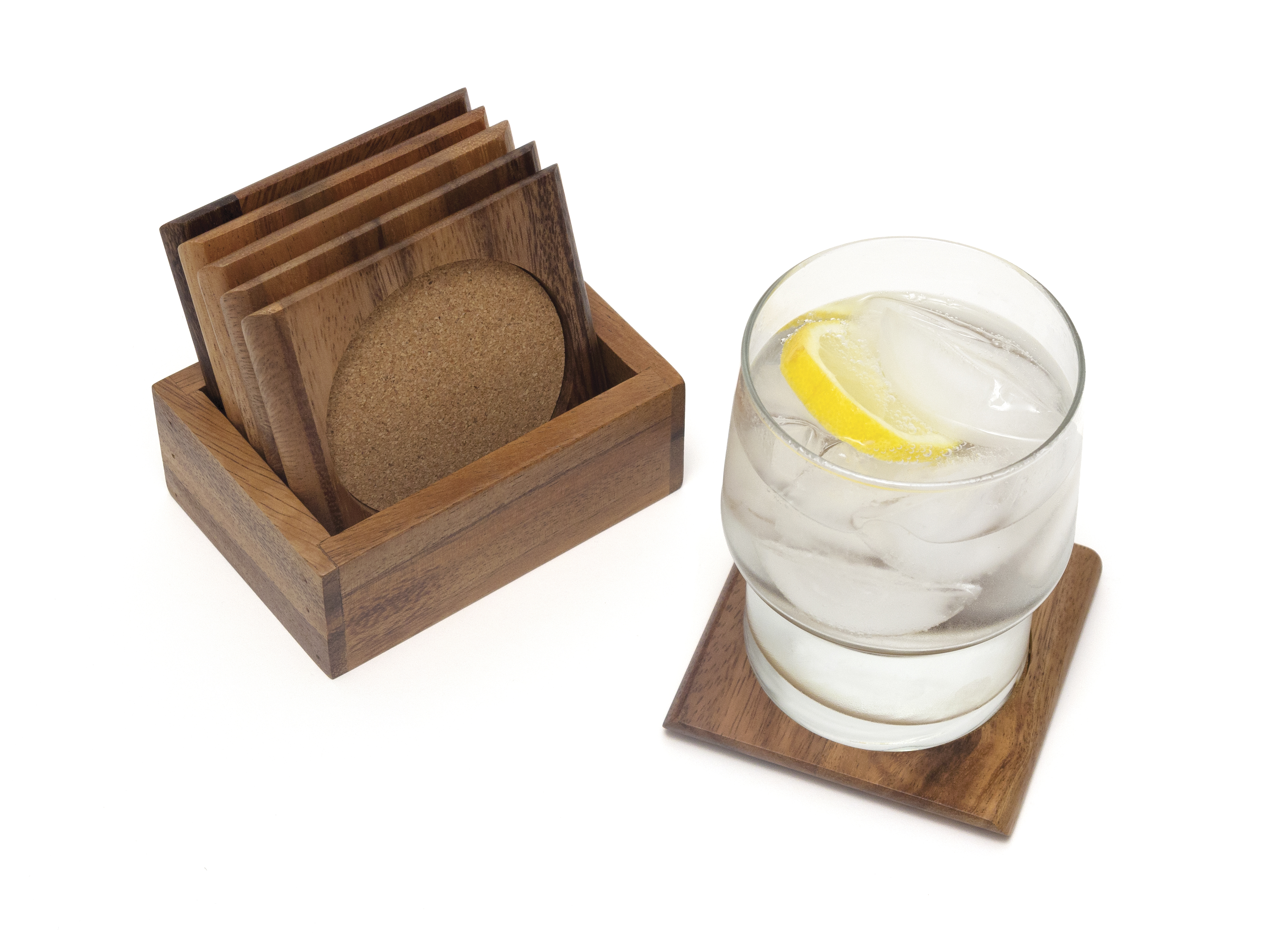 Coaster Sets Dining Entertaining Lipper International - Acacia Square Coaster Set With Cork Piece Set coaster sets dining entertaining lipper international - acacia square coaster set with cork piece set