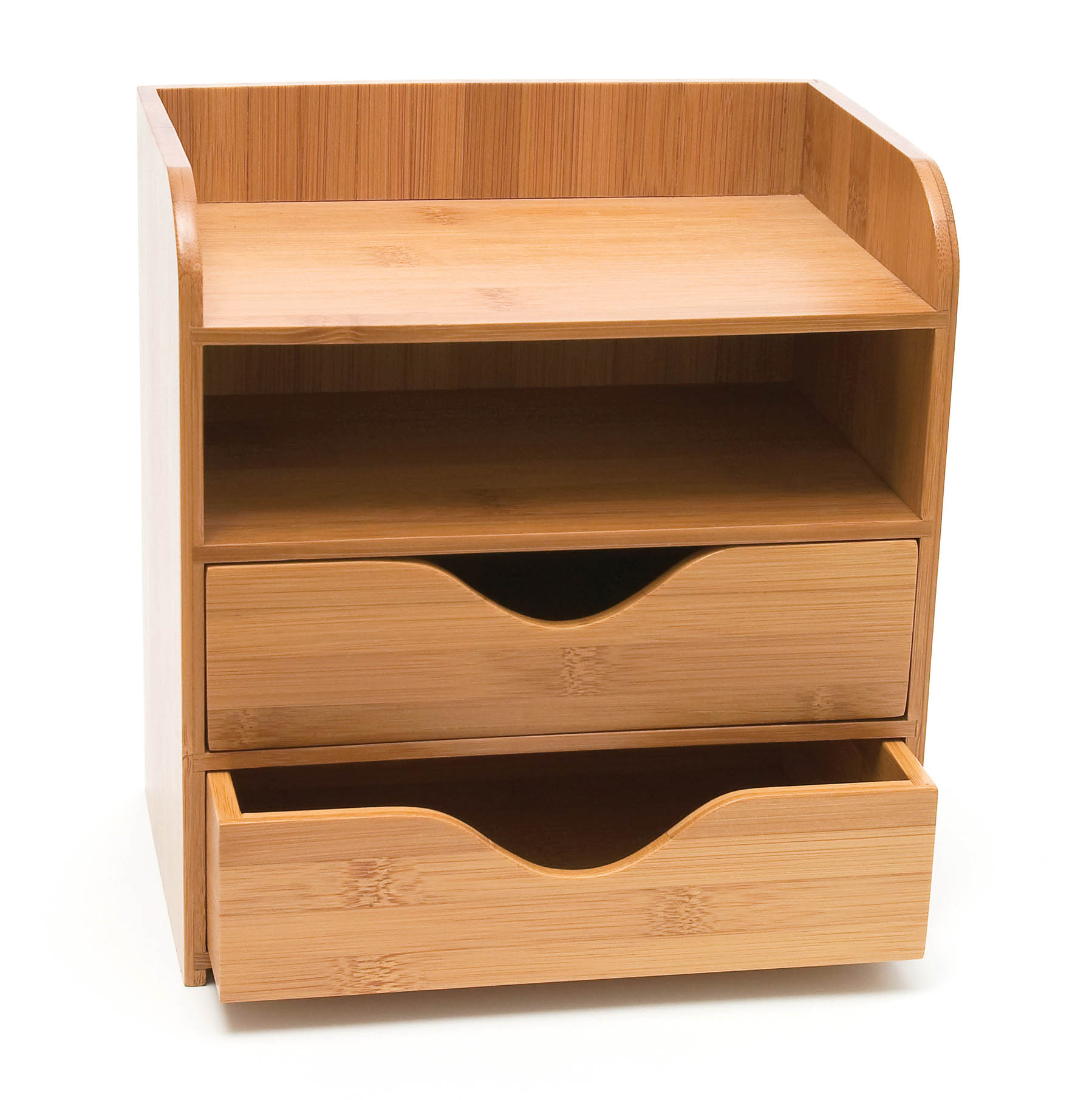 Bamboo Desk Organizer 4 Tier Lipper International Organizers