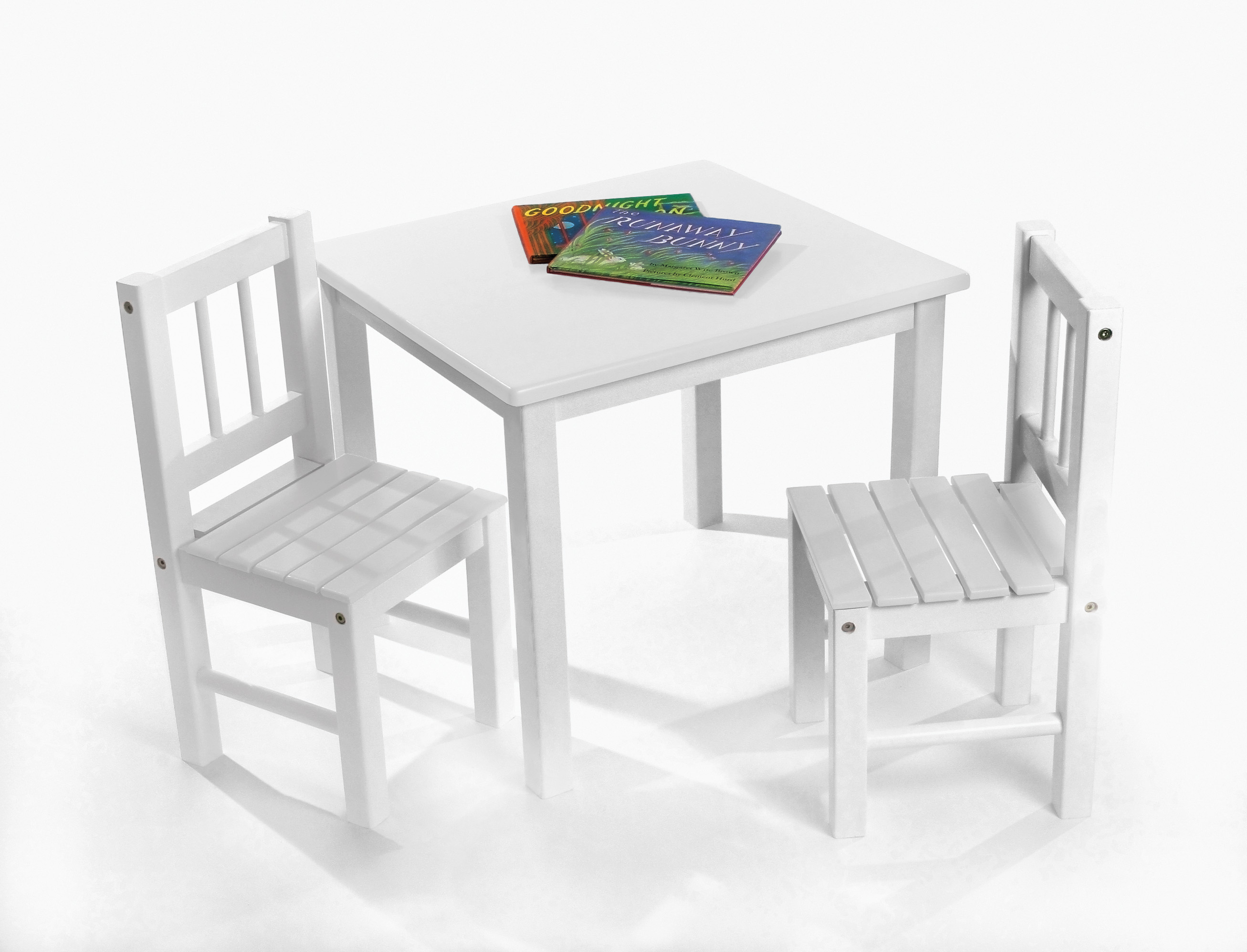 Child\'s Table & Chairs, 3-Piece Set, White | Lipper International ... Child\'s Table & Chairs, 3-Piece Set, White | Lipper International ...