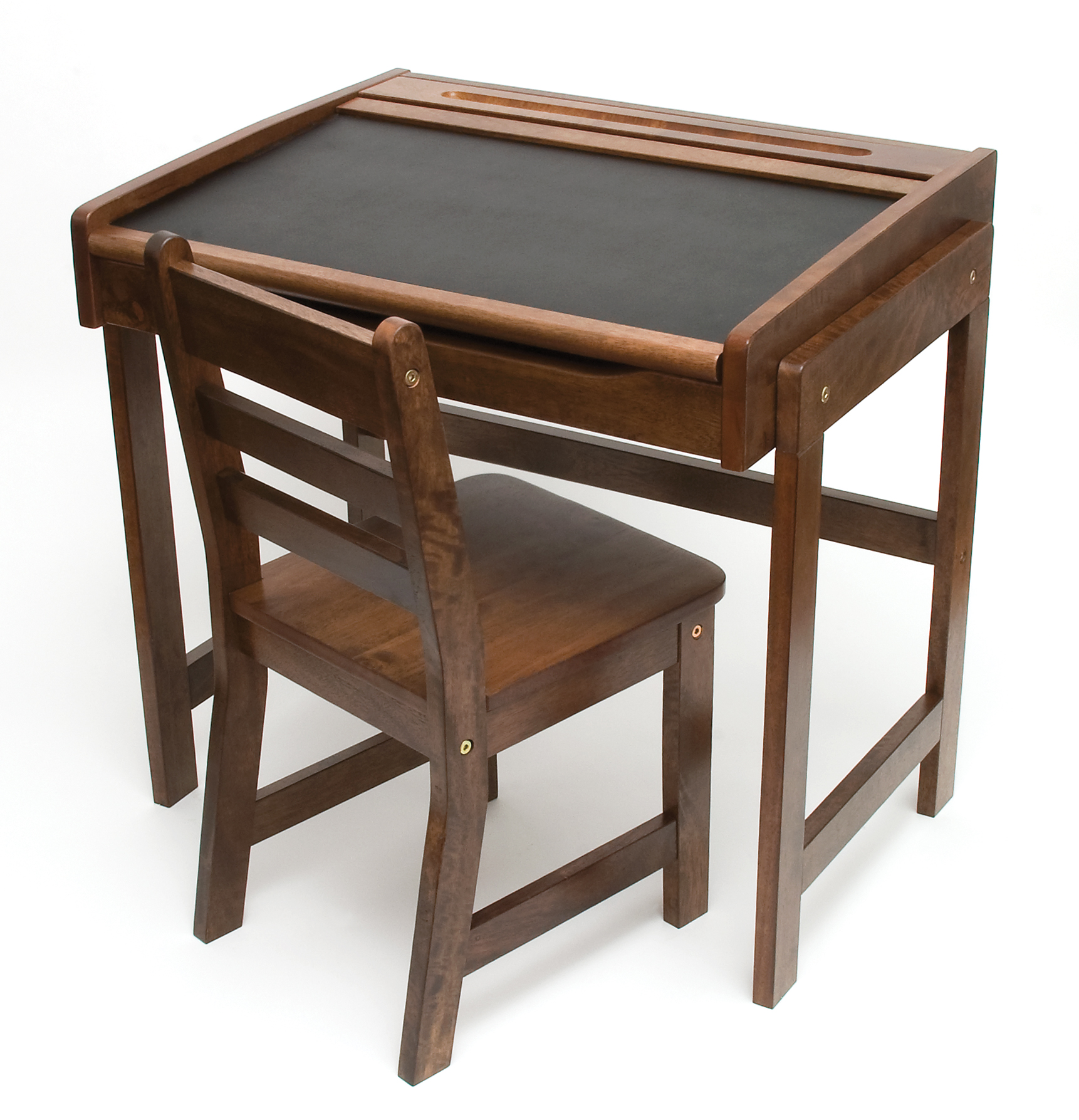 Table Chair Sets For Children Kids Collection Lipper Child S Chalkboard Desk Chair 2 Piece Set Walnut Finish