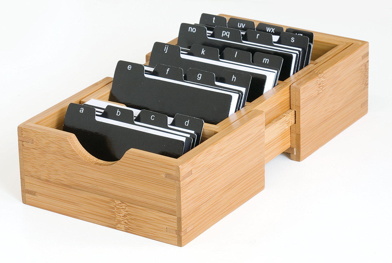 bamboo expandable business card holder with alphabet index tabs index cards with tabs