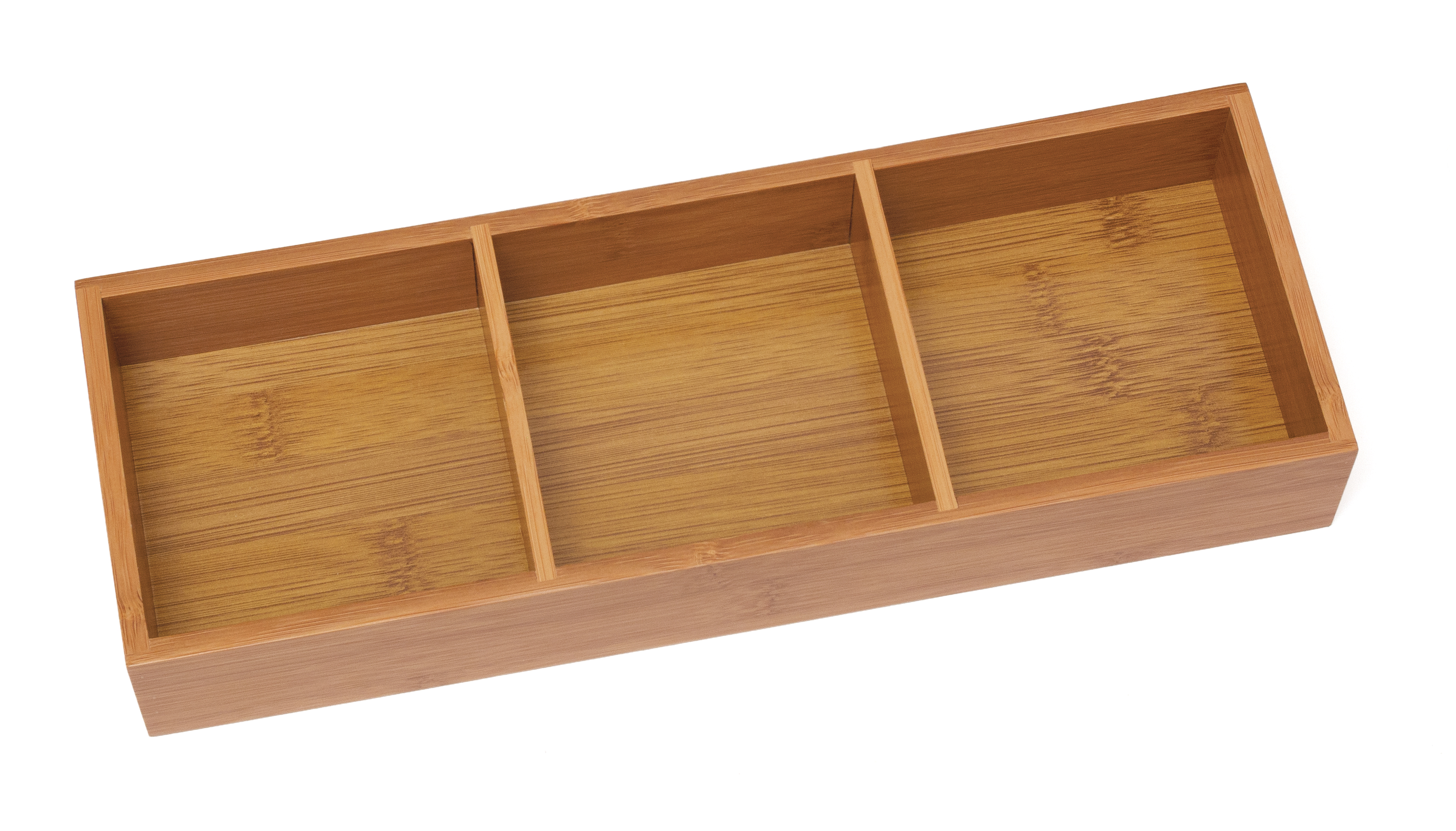 Desk Organizers Home Office Lipper International Bamboo Organizer Tray 3 Compartments
