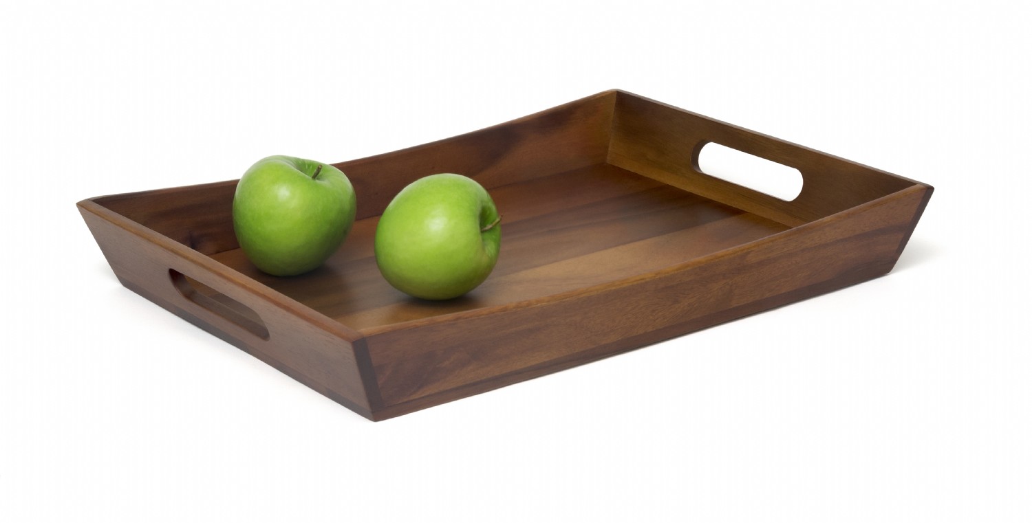 Acacia Curved Serving Tray Lipper International