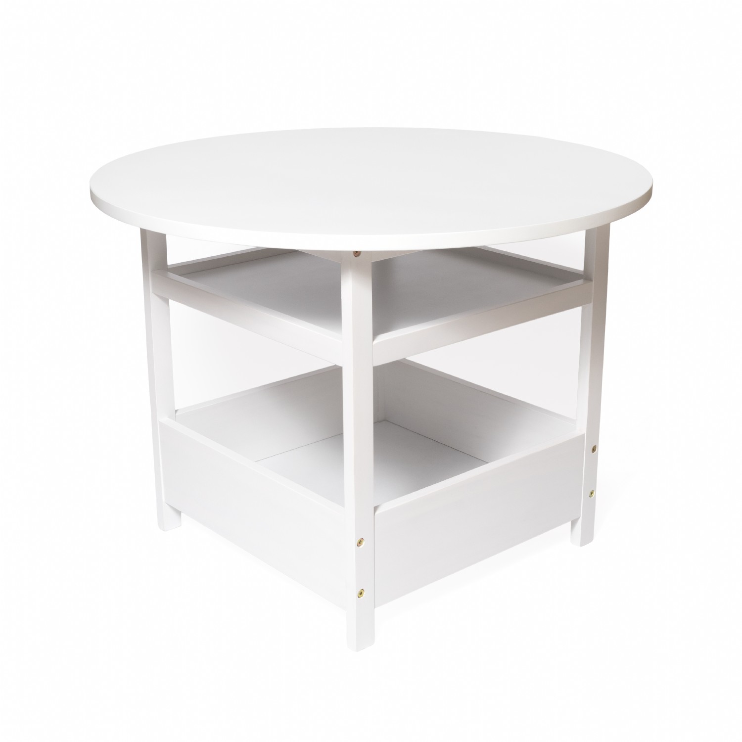 Tables Chairs White Lipper International 524w Childs Round Table