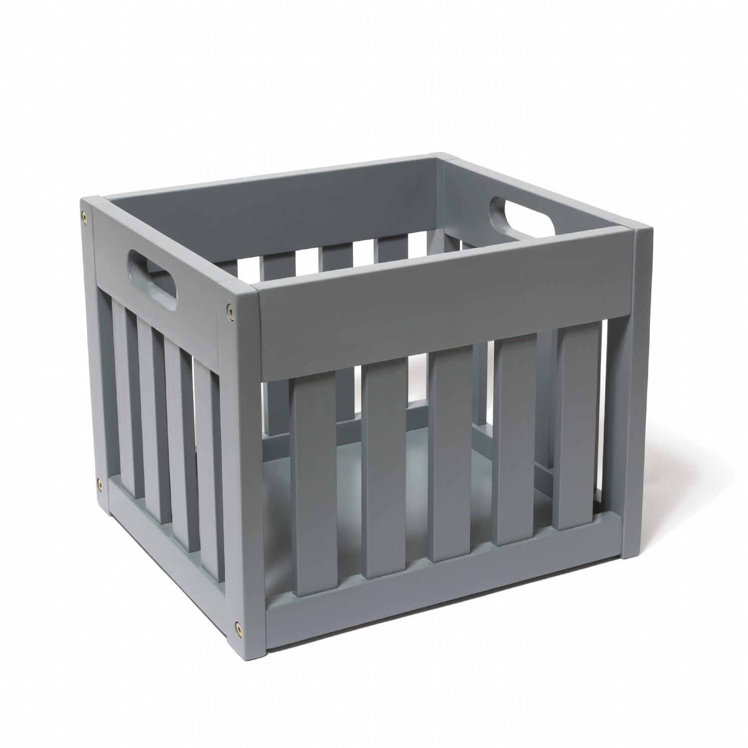 Wooden Storage Crate, Gray Lipper International