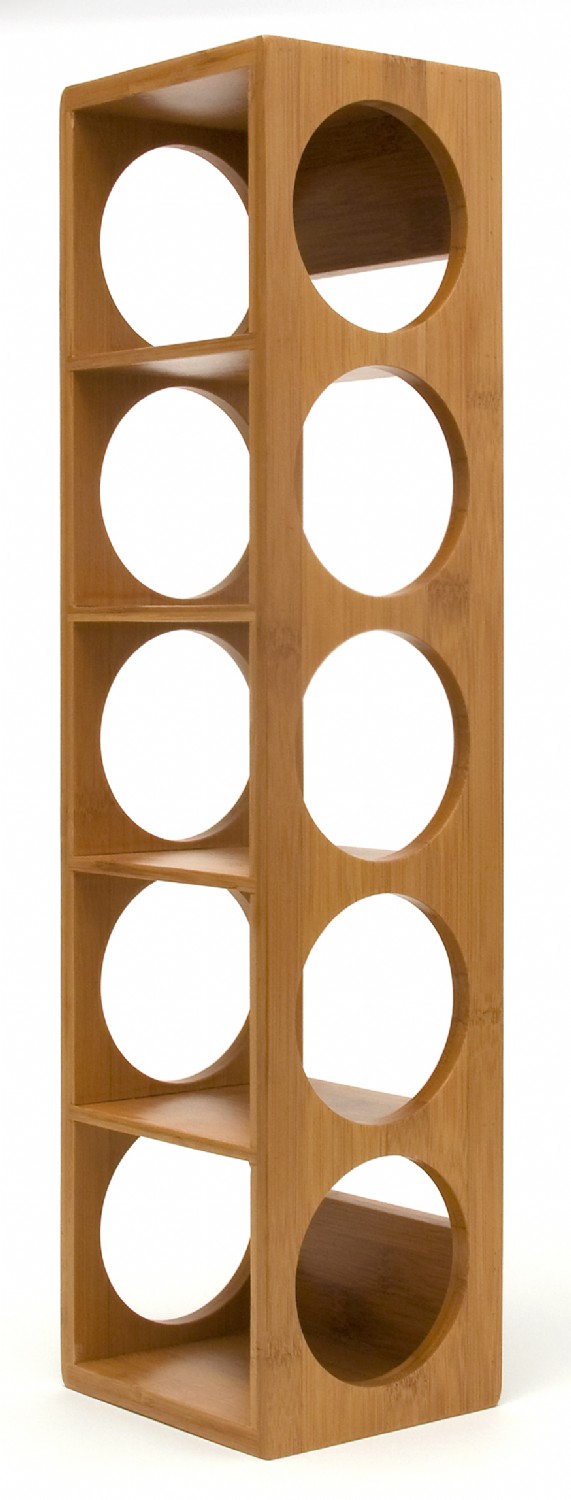 Bamboo Stacking Wine Rack, 5 Bottle Lipper International