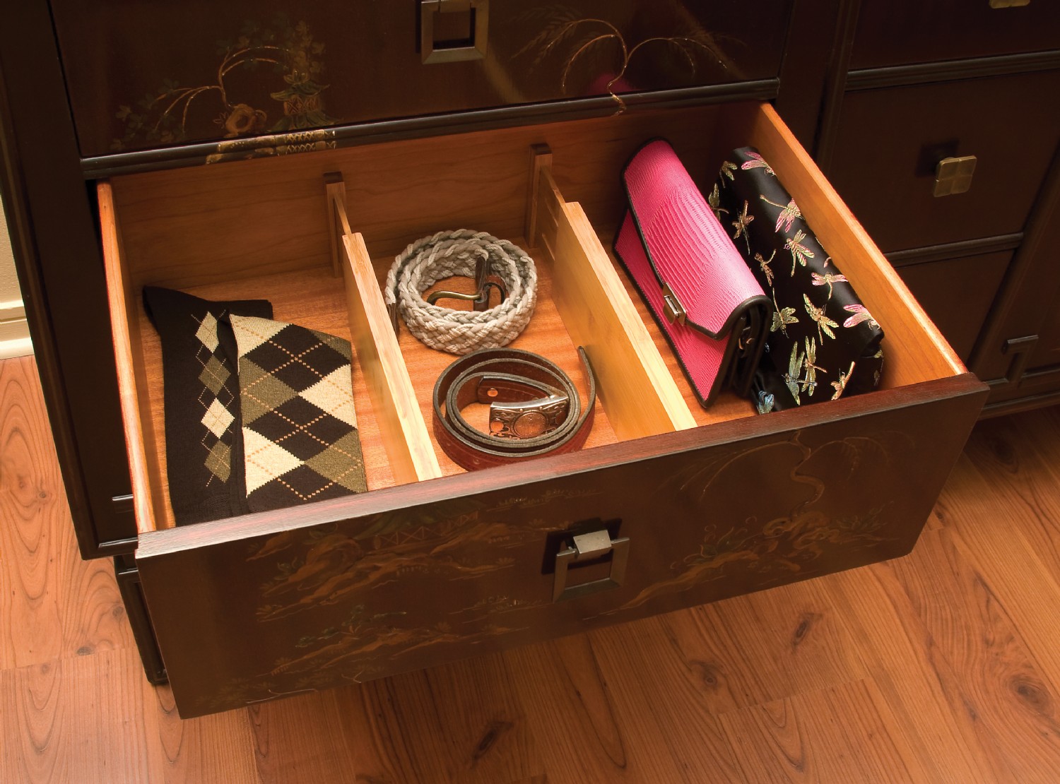 Bamboo Dresser Drawer Dividers, Set of 2 Lipper International