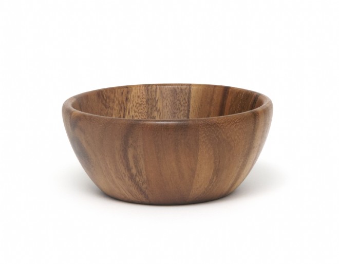 Single Bowl Lipper International 1143 Acacia Straight-Side Serving Bowl for Fruits or Salads Small 6 Diameter x 2.5 Height 