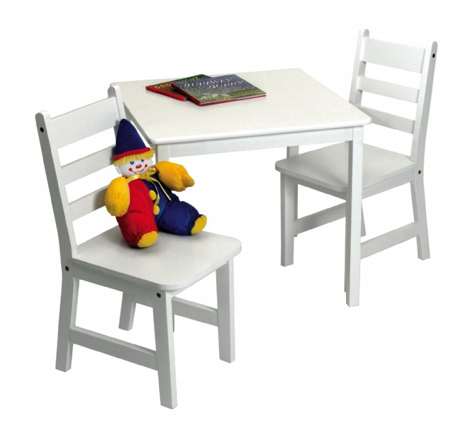Kids Square Table 2 Chairs White, Lipper Round Table And Chairs