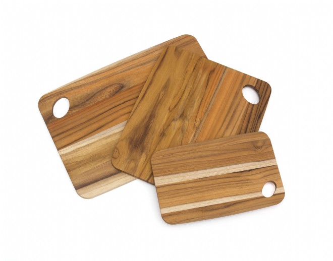 Lipper International Bamboo Wood Thin Cutting Board with Oval Hole in  Corner, Assorted Sizes, Set of 3