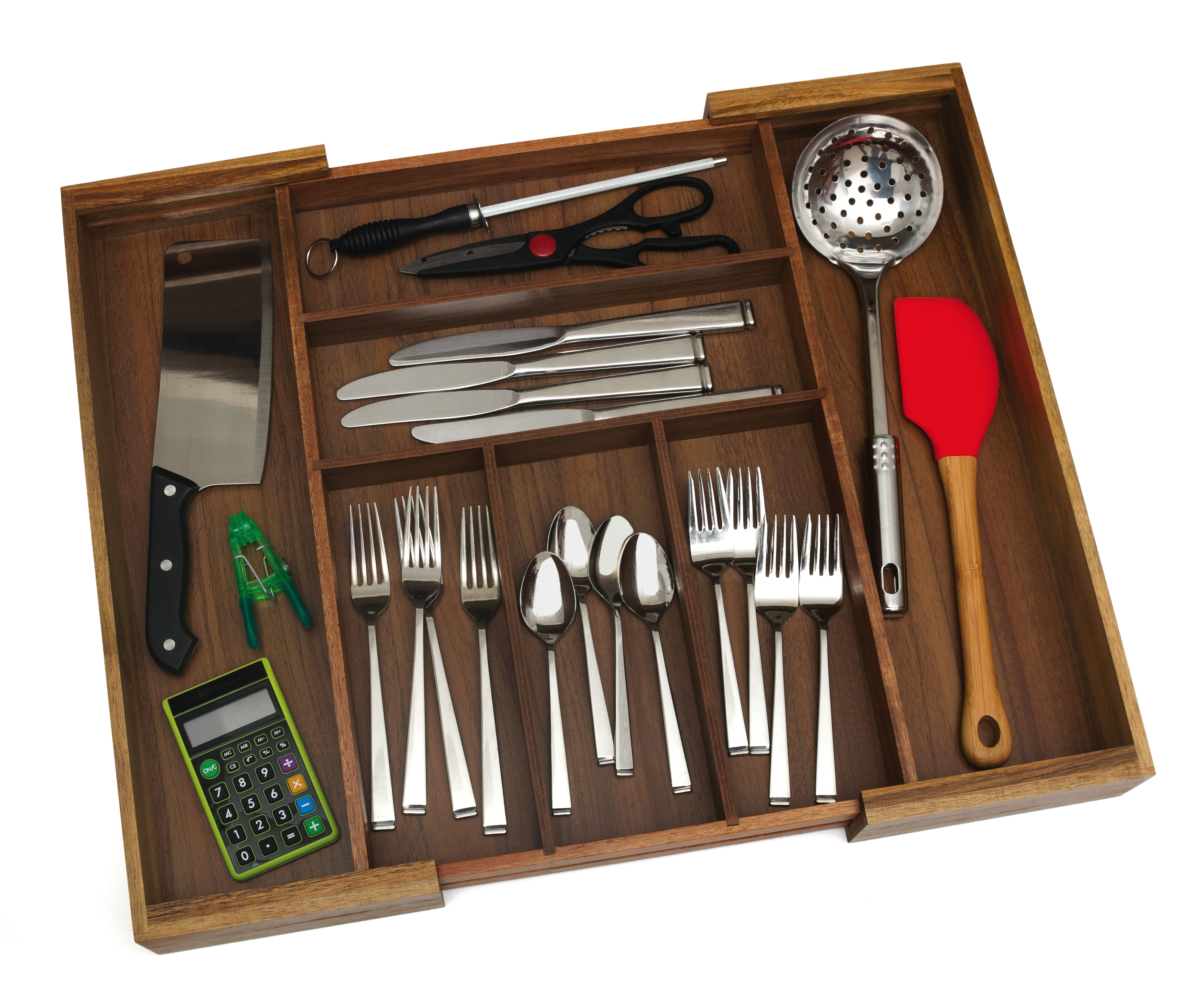 Drawer Organizers Kitchen Food Lipper Acacia Expandable Flatware Organizer