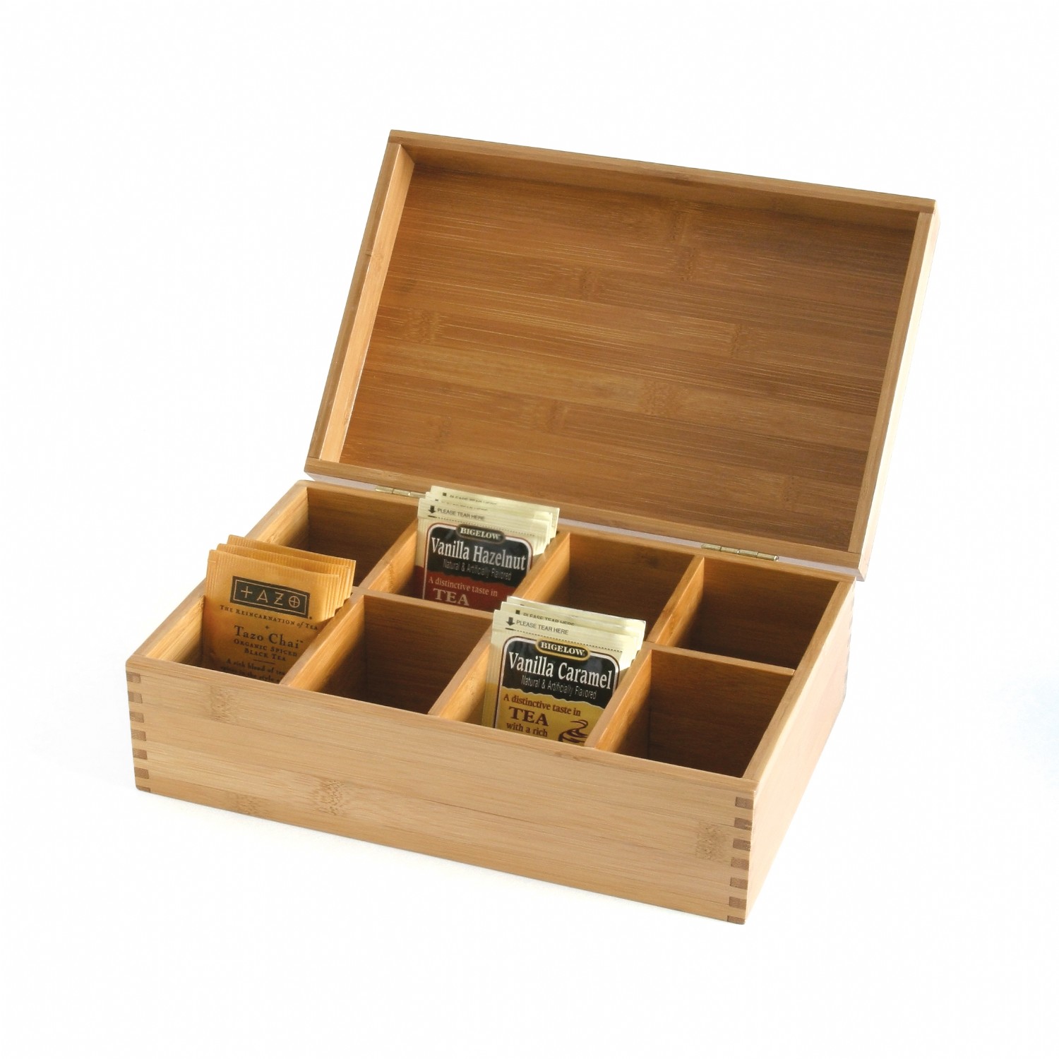 Bamboo 8-Section Tea Box