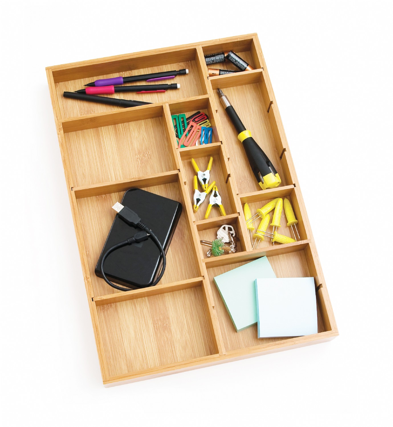 LIPPER 811 Bamboo File Organizer w4 Dvdrs 