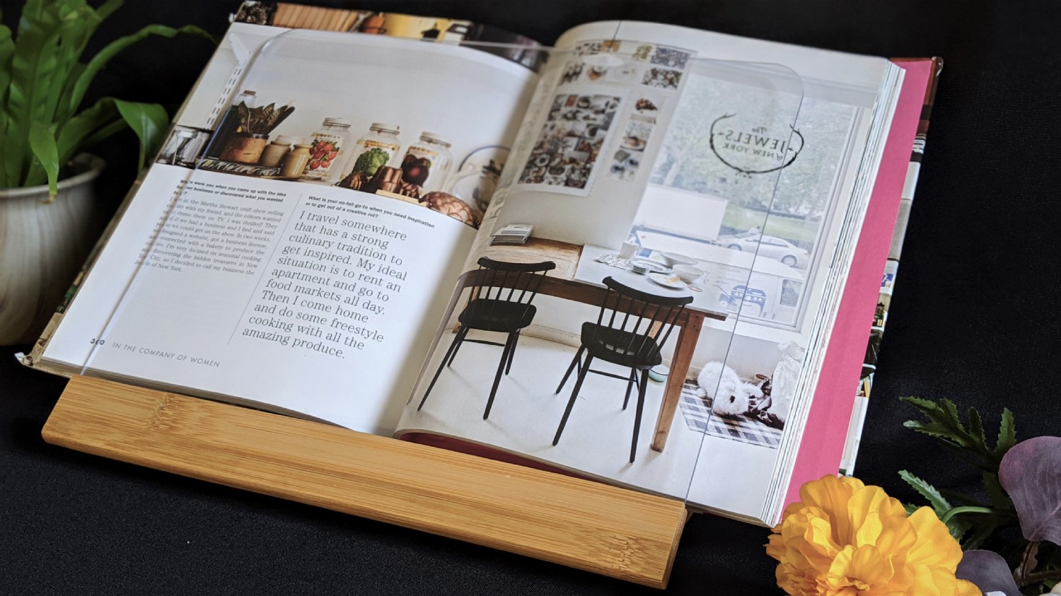 Bamboo & Acrylic Recipe Book Holder Lipper International