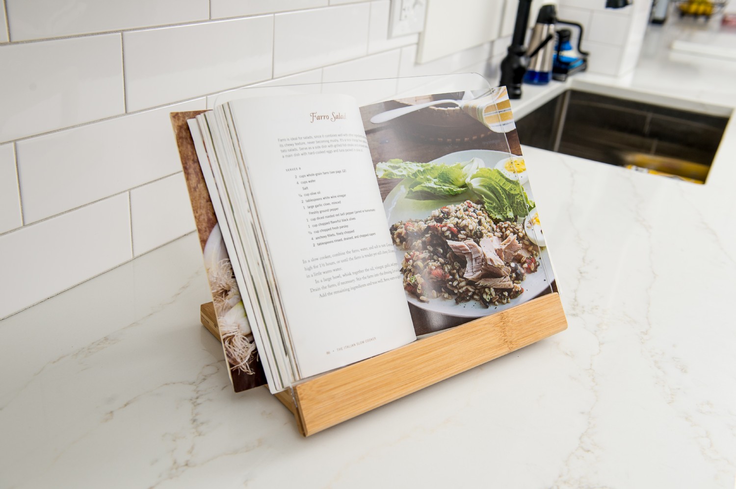 Bamboo & Acrylic Cookbook Holder Lipper International