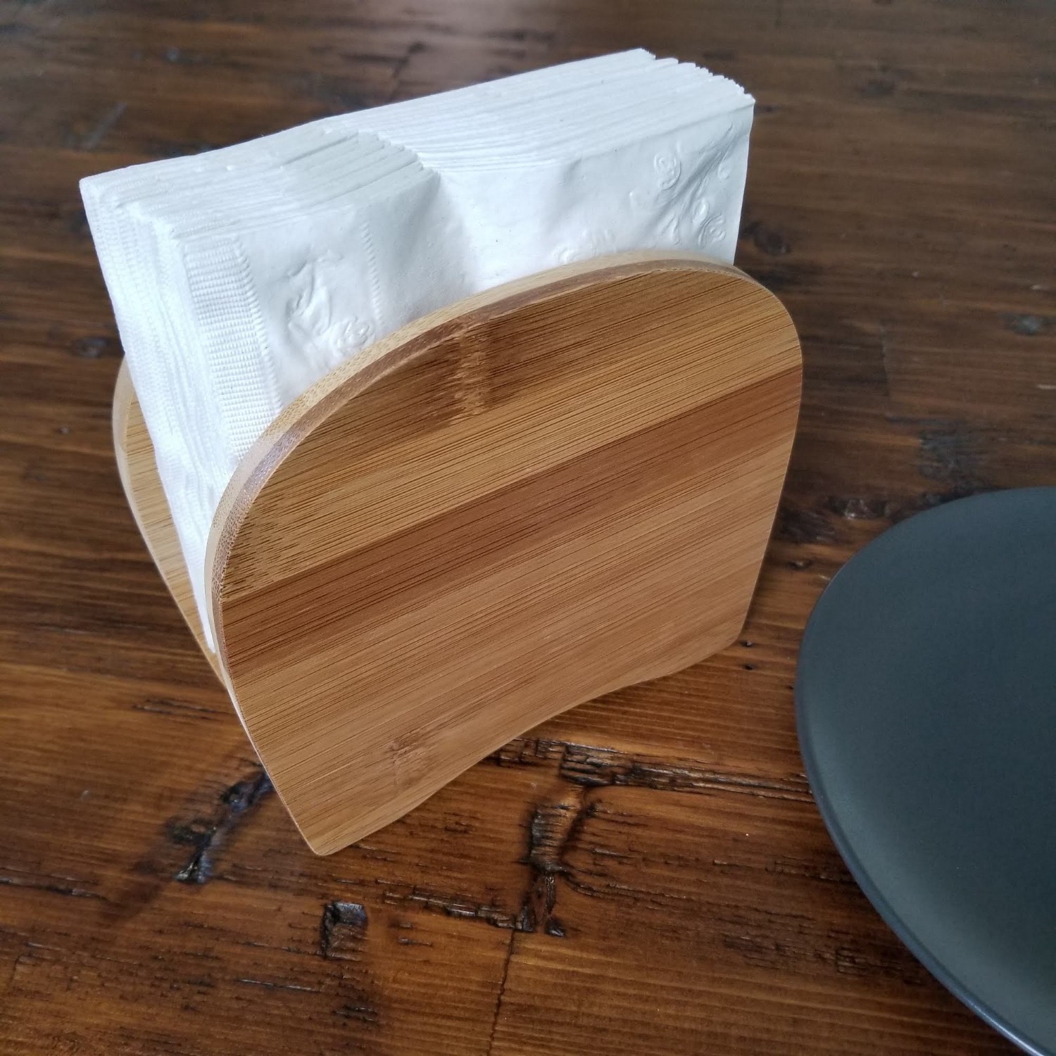 Natural Bamboo Wood Paper Napkin Holder for Home Restaurant Table S-4570 