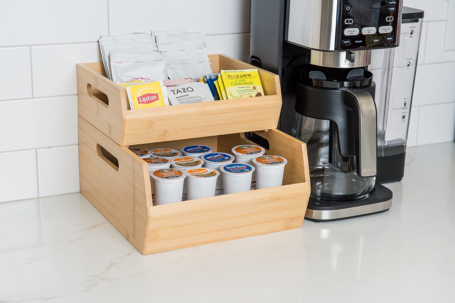 Bamboo Stackable Bins, Set of 2 | Lipper International