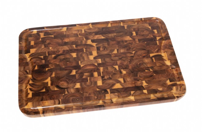 Acacia Wood Rectangular Cutting Board End Grain Butcher Chopping Block Cut  Tray