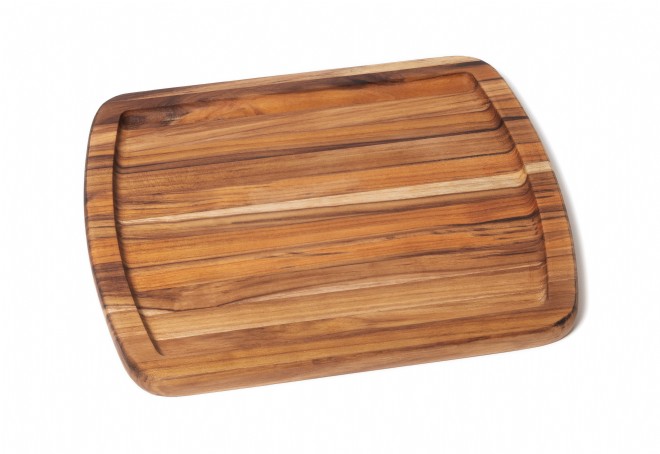 Lipper International 849 Bamboo Wood Thin Kitchen Cutting Boards with Oval Hole