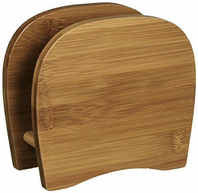 Lipper International 8842 Bamboo Flatware Caddy with Folding Handle 