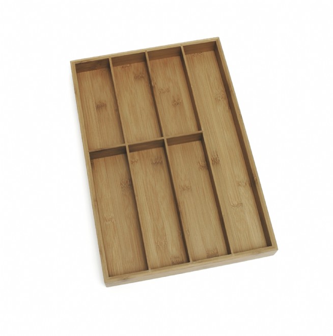Set of 2 Lipper International 8896 Bamboo Wood Custom Fit Adjustable Kitchen Drawer Dividers 